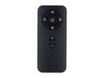 Black remote control with power, mode, mute, timer, and volume buttons