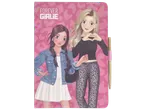 Carnet rose avec deux filles de style dessin animé et l'inscription 'FOREVER GIRLIE'.