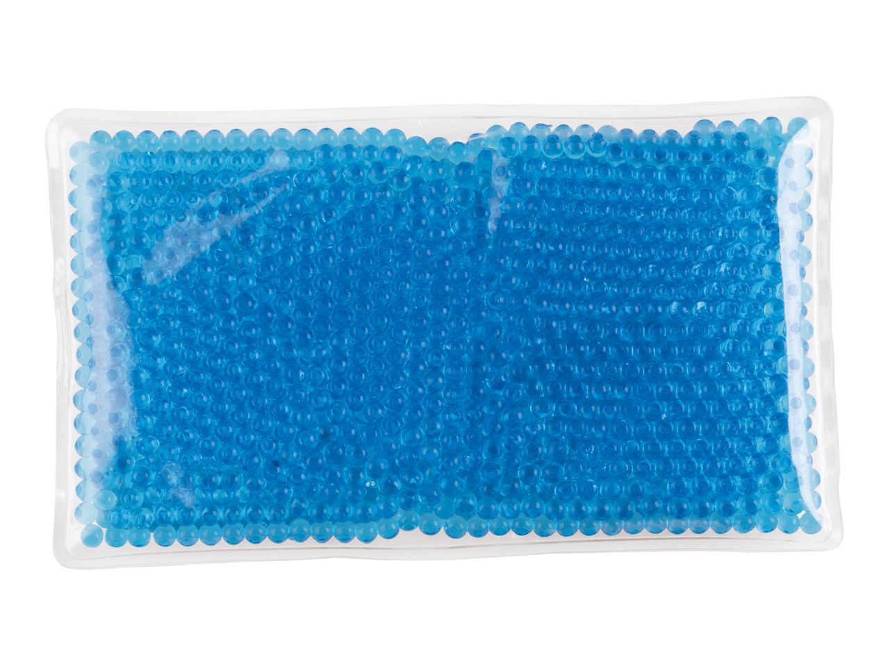 Blue gel ice pack for hot or cold therapy.