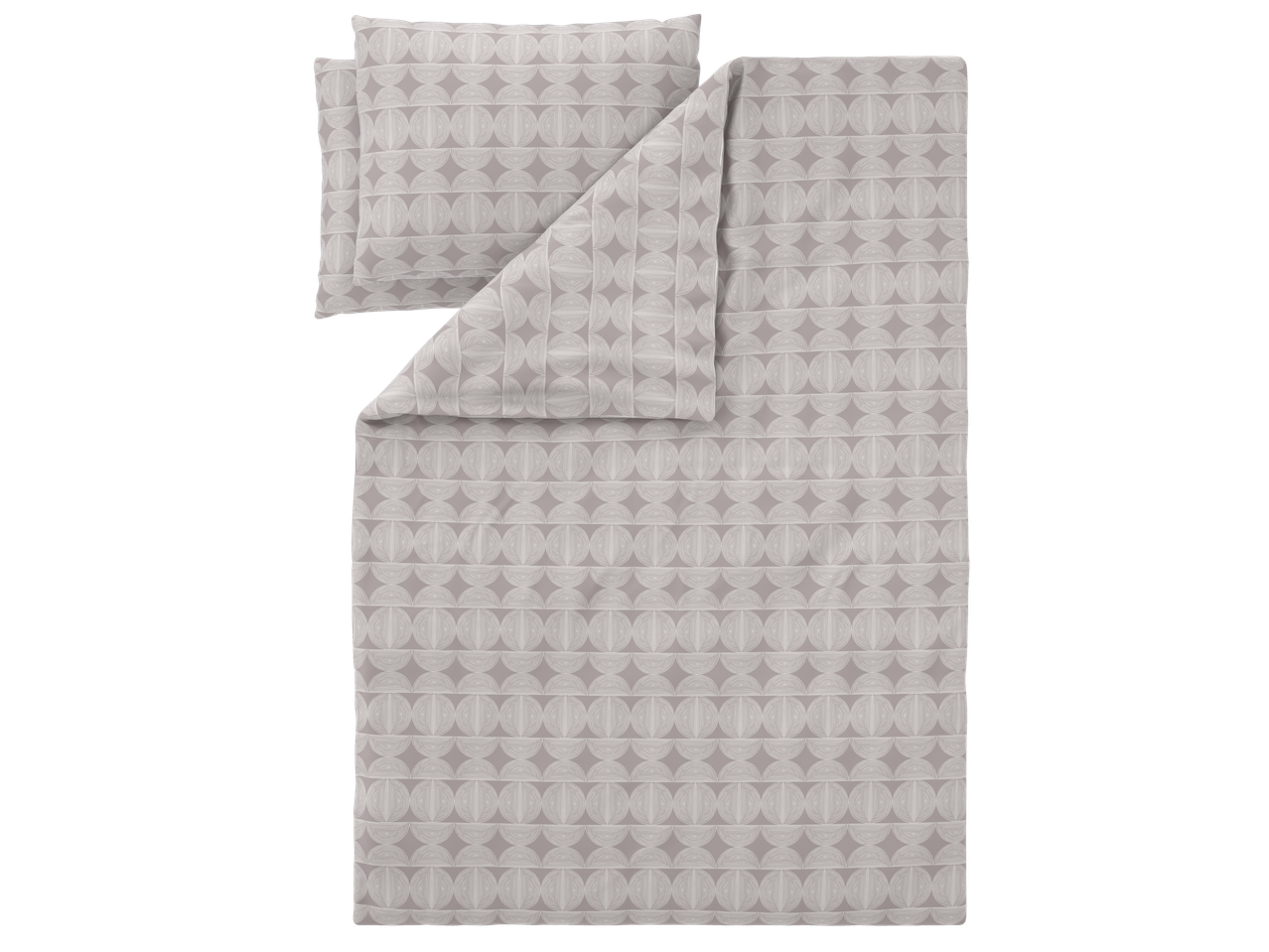 LIVARNO home Microfibre Sateen Duvet Cover Set with geometric pattern