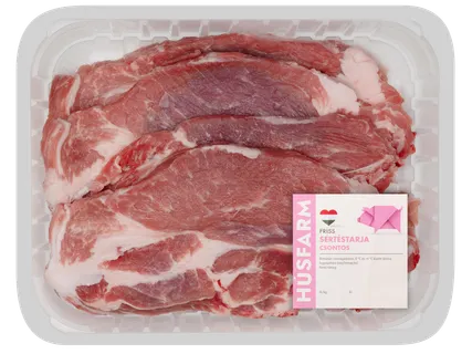Friss, szeletelt sertéstarja