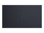 Close-up of a dark grey fabric with small, shiny, raised dots, providing a textured surface.