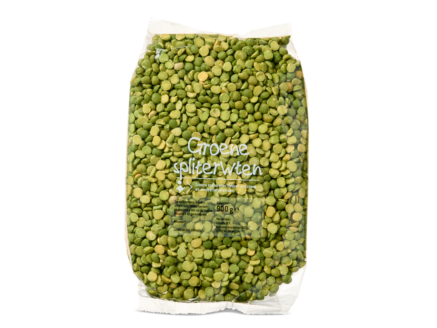 Groene spliterwten