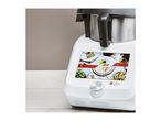 Monsieur Cuisine Smart food processor with a screen displaying various recipes.