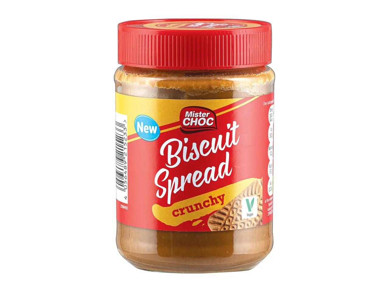 Mister Choc crunchy biscuit spread, vegan.