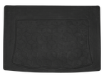 Black car mat with 3D geometric pattern