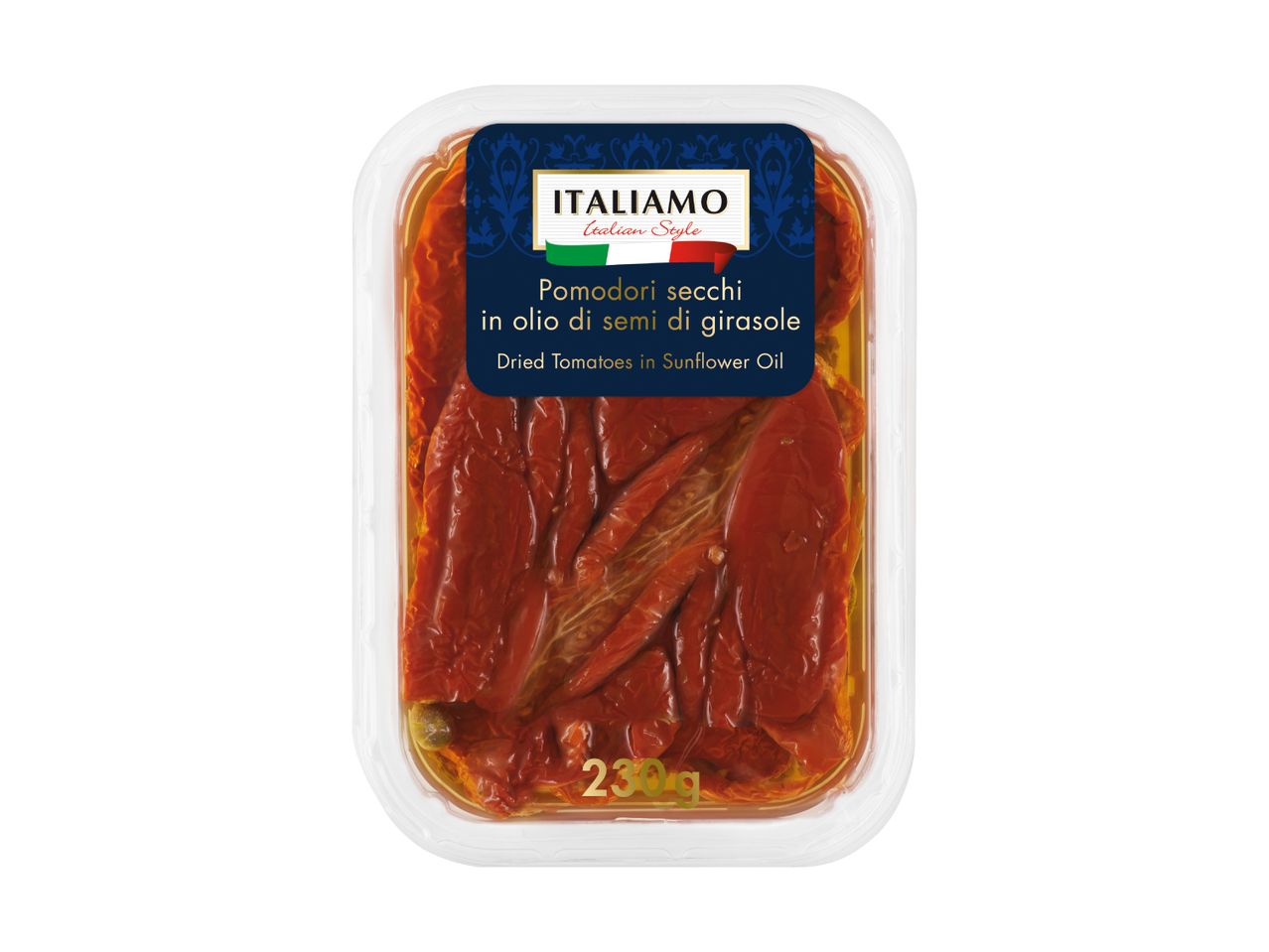 ITALIAMO getrocknete Tomaten in Sonnenblumenöl (230g).