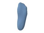 Single light blue sock, viewed from the side, on a white background.