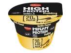 Milbona Pudding Vanille Riche en Protéines, faible en gras et sans lactose, avec 20g de protéines.