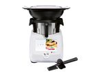 Monsieur Cuisine Smart food processor with a steaming attachment and spatula.