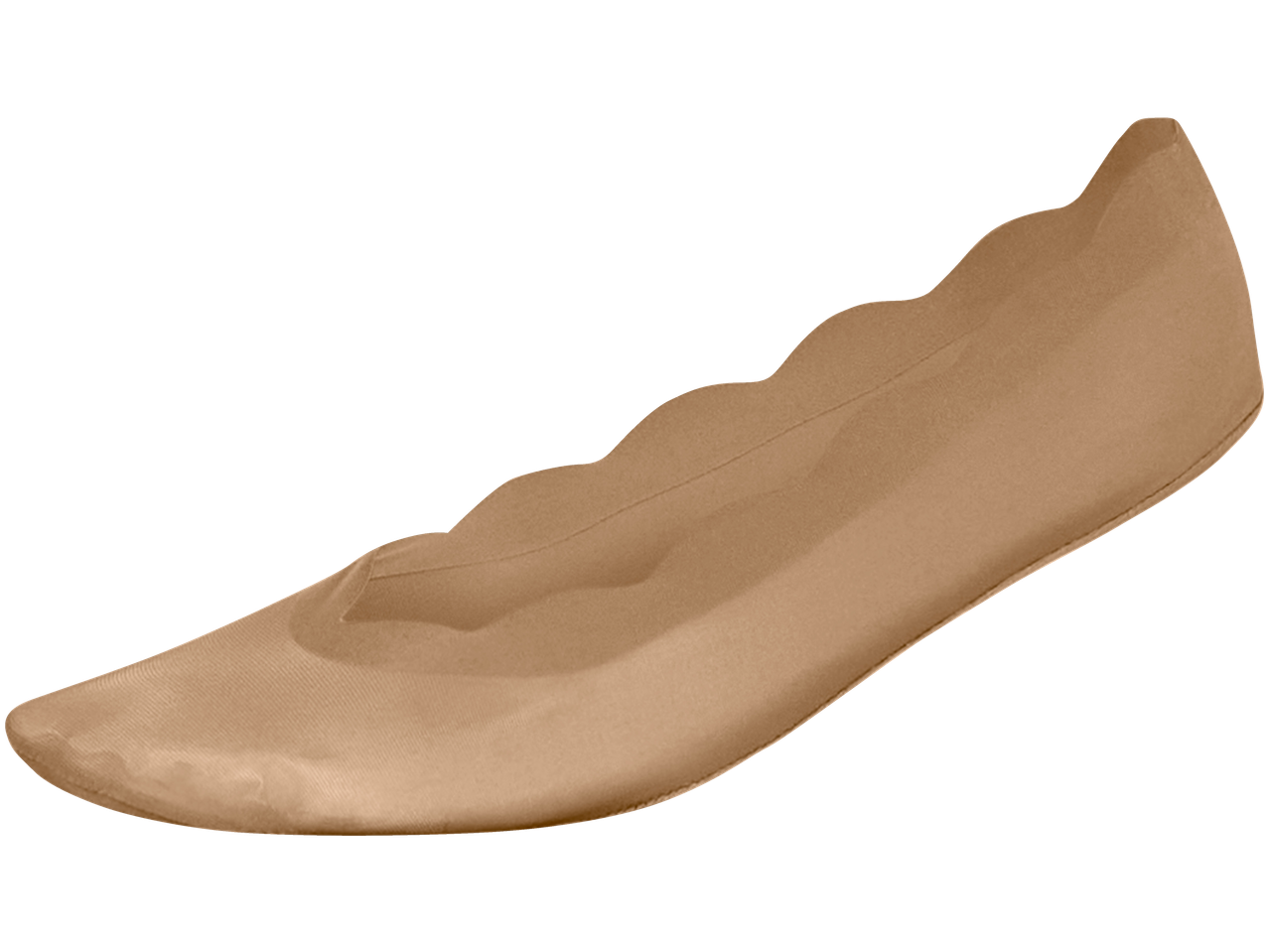 Svijetlo bež baletna papučica.