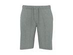 Gråmeleret herreshorts med snøre i taljen.