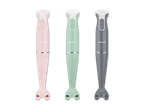 Drei SilverCrest Stabmixer in Rosa, Mintgrün und Grau.