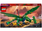 Green toy dragon with wings, ninja figure, and golden creature, with the number 71829.