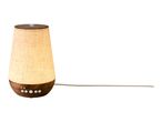 Aroma diffuser with light and wood-effect base