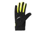 Black and neon yellow cycling glove with GEL padding and textured grip