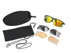 Crivit sports glasses with interchangeable lenses and case.