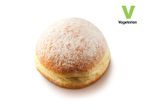 Powdered sugar donut, vegetarian.
