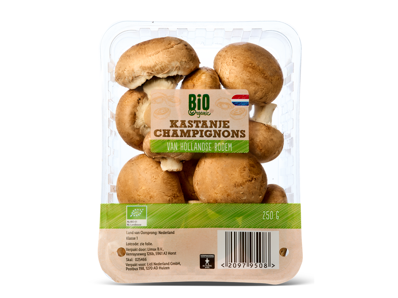 Bio kastanje champignons uit Hollandse bodem.