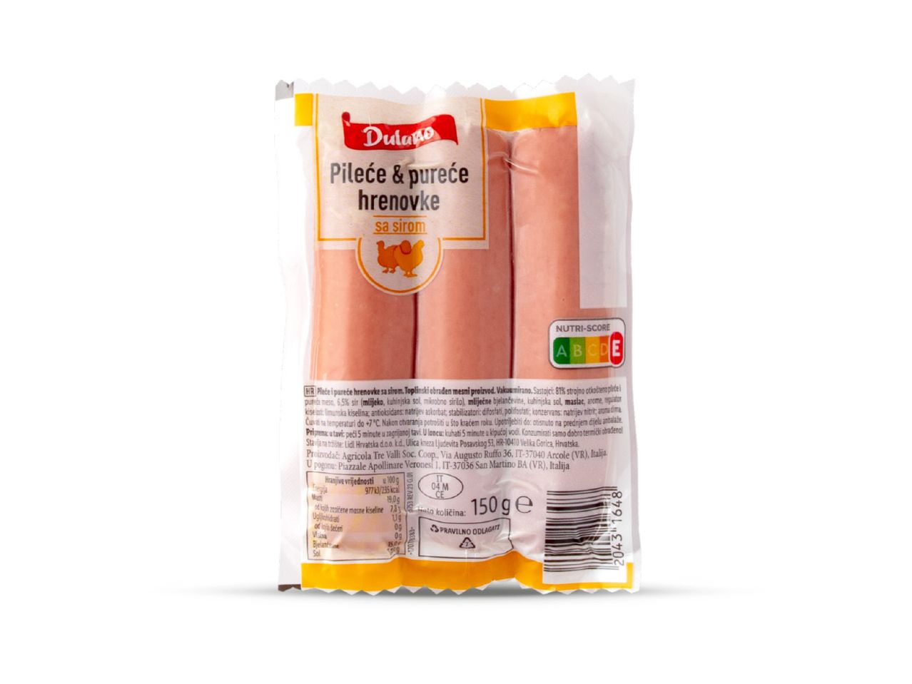 Pakiranje dviju Barni frankfurtskih kobasica.