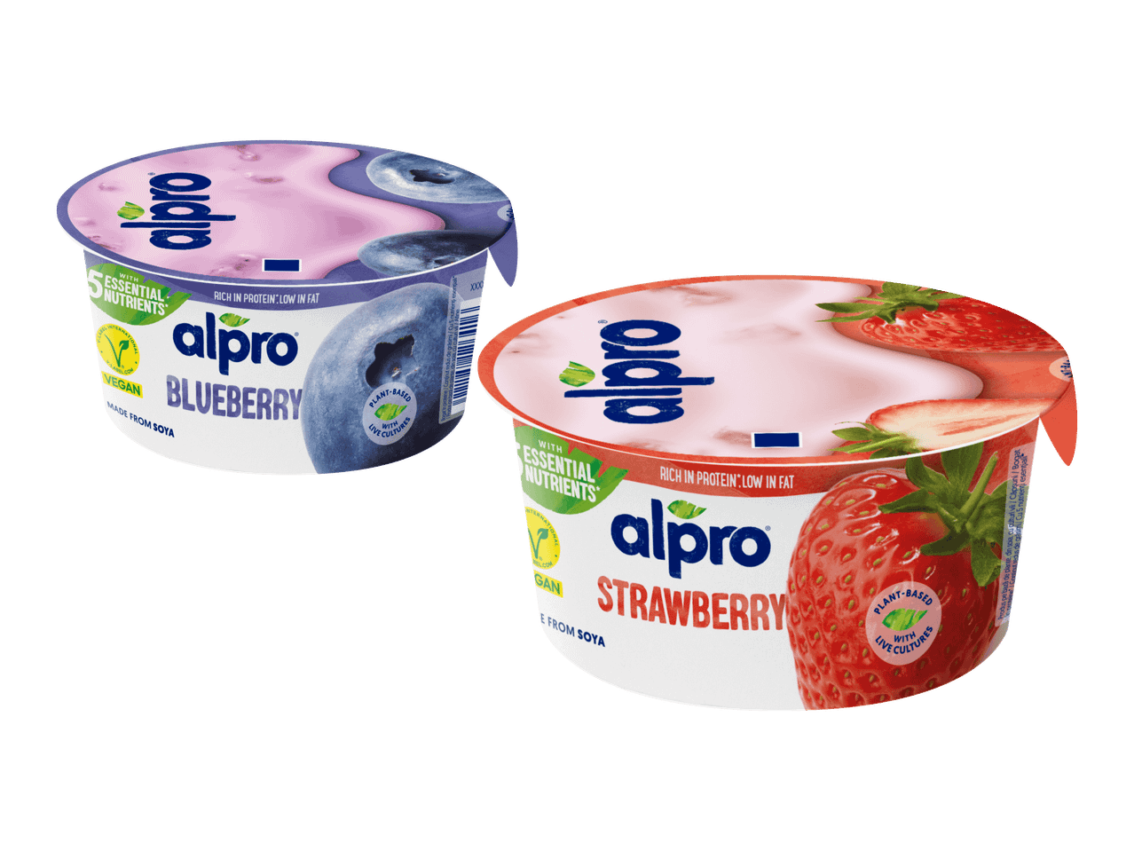 Alpro Sójový fermentovaný výrobek Jahoda-Borůvka