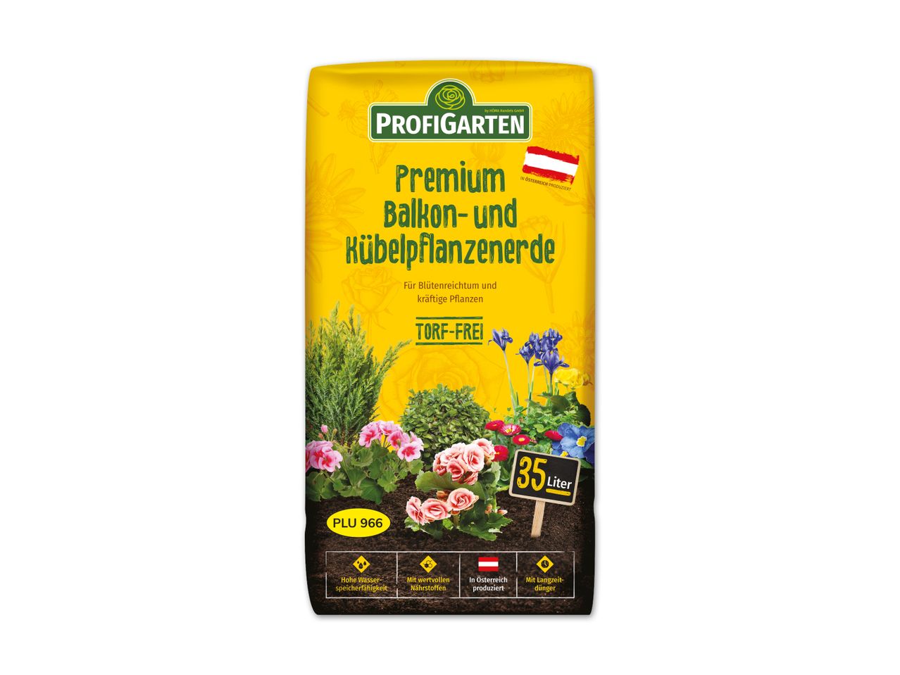 ProfifarGarten Premium Balkon- und Kübelpflanzenerde, torffrei.