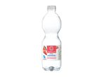 Watermelon flavored still mineral water in a clear plastic bottle.