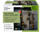 Livarno Home solar flaming lantern string lights: 10 amber mini globes with flickering flame effect.