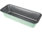SILVERCREST® Cake Tin Assortment: A light green rectangular loaf pan with a dark grey non-stick interior.
