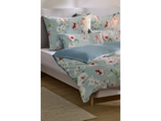 Livarno Microfibre Sateen Duvet Cover Set with floral pattern on a bed.