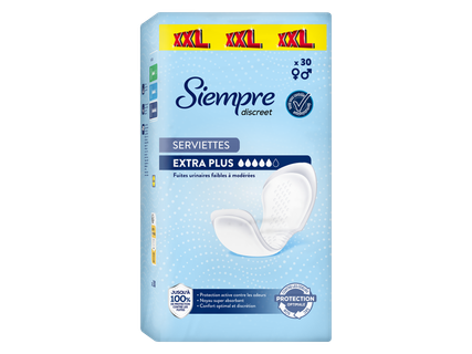 SIEMPRE Serviettes d'incontinence extra plus