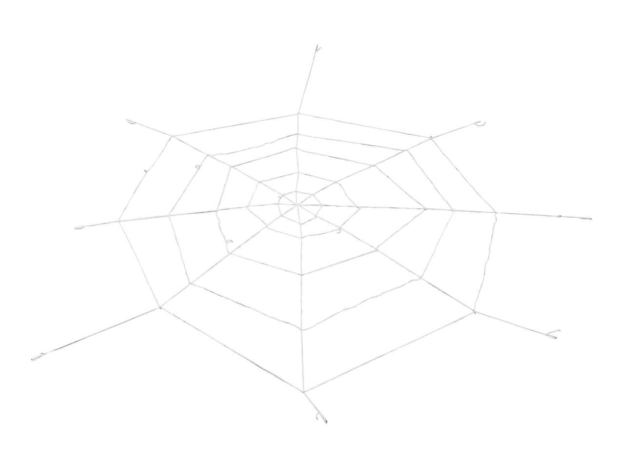 White spiderweb decoration on a white background