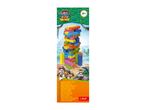 Colorful wooden tower game featuring characters from a popular animated movie, suitable for ages 3+.