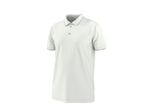 esmara® Men's Polo Shirt in white with light brown trim on collar and sleeves