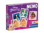 Disney Princess Memo game with 48 cards, featuring Cinderella, Mulan, Moana, and Belle.