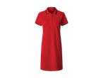 Rotes Polokleid mit kurzen Ärmeln und Knopfleiste