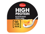 Iogurte Milbona High Protein com pêssego e laranja, 20g de proteína.