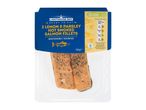 Two Lighthouse Bay lemon & parsley hot smoked salmon fillets.