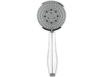 Chrome shower head: modern design.
