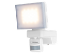 White LED outdoor security light with motion sensor