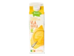 Plantaardige vanillevla in een pak, met een Nutri-Score B en de tekst 'Heerlijk toetje met volle romige smaak'.