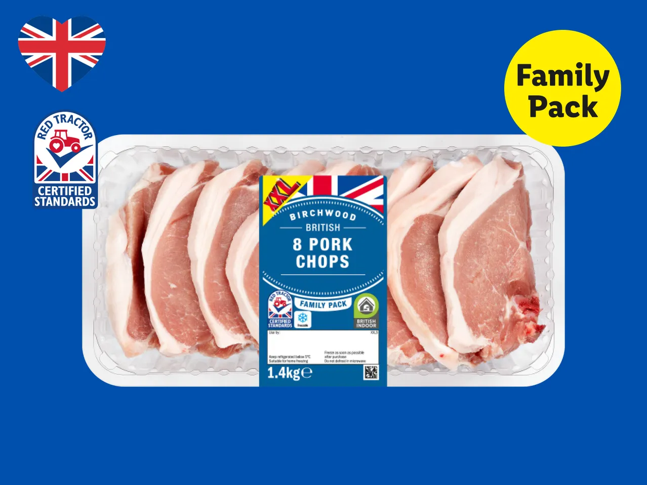 Go to full screen view: Birchwood 8 British Pork Chops - Image 1