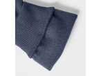 Tecido de malha canelada azul escuro e tecido de lã.