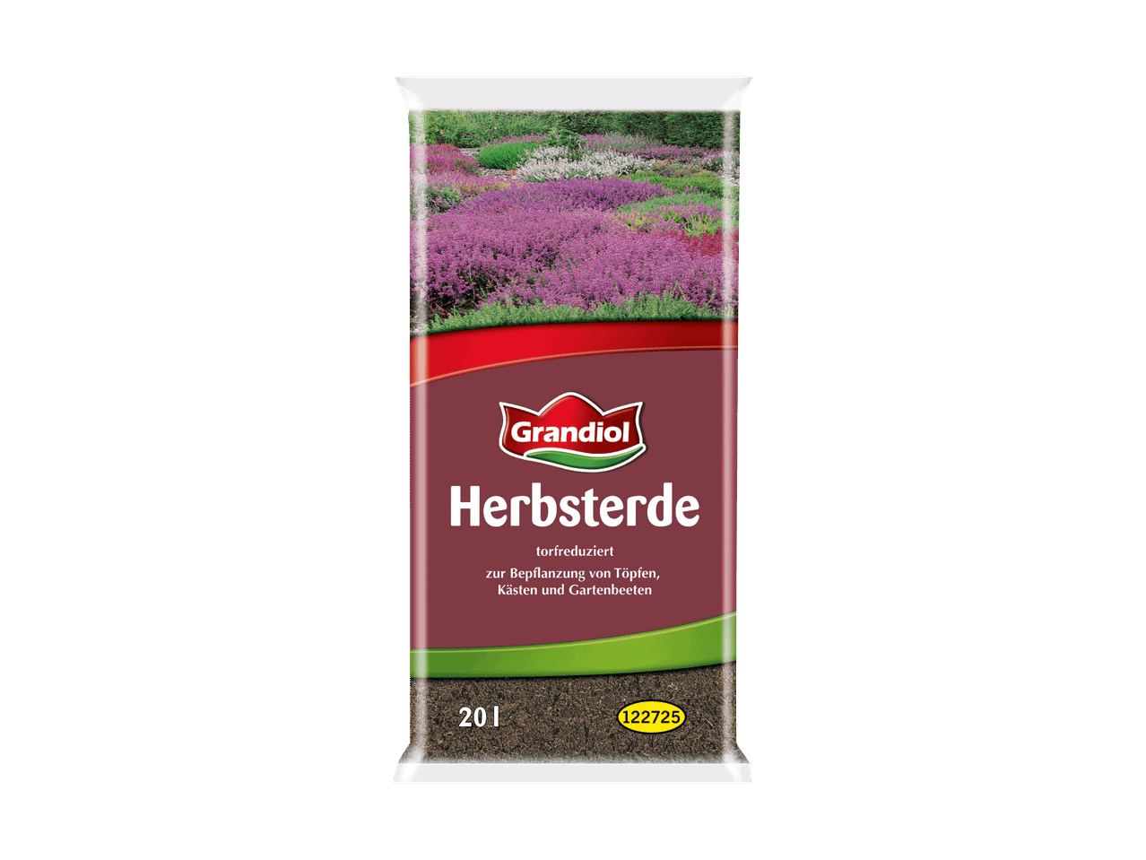 Grandiol Herbsterde, torfreduziert, zur Bepflanzung von Töpfen, Kästen und Gartenbeeten, 20 L