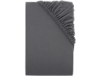 Cearșaf de pat gri din jerseu, pliat, cu elastic