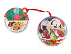 Mickey Mouse Christmas bauble with a tag for chocolate chip cookies