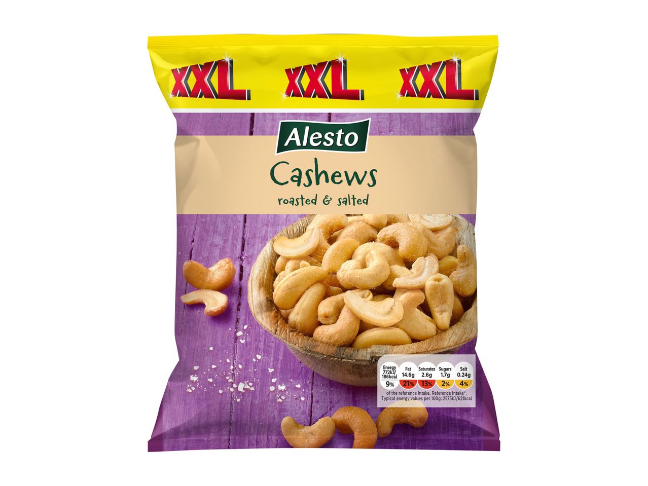 Go to full screen view: Alesto XXL Roasted & Salted Cashews - Image 1