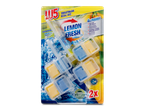 W5 Lemon Fresh toiletblokjes: 2-pack, citroengeur.