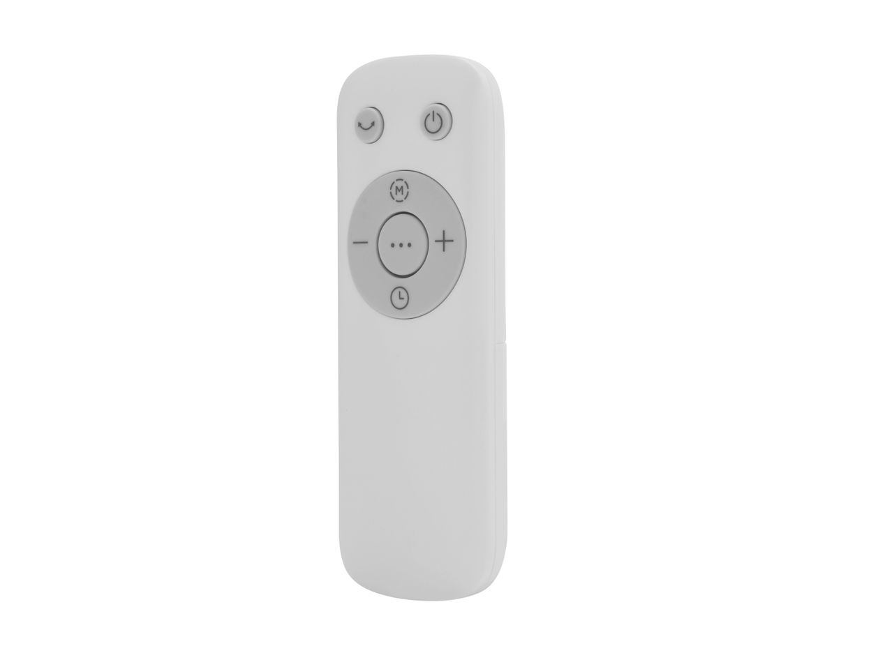 A white remote control for a air cooler.