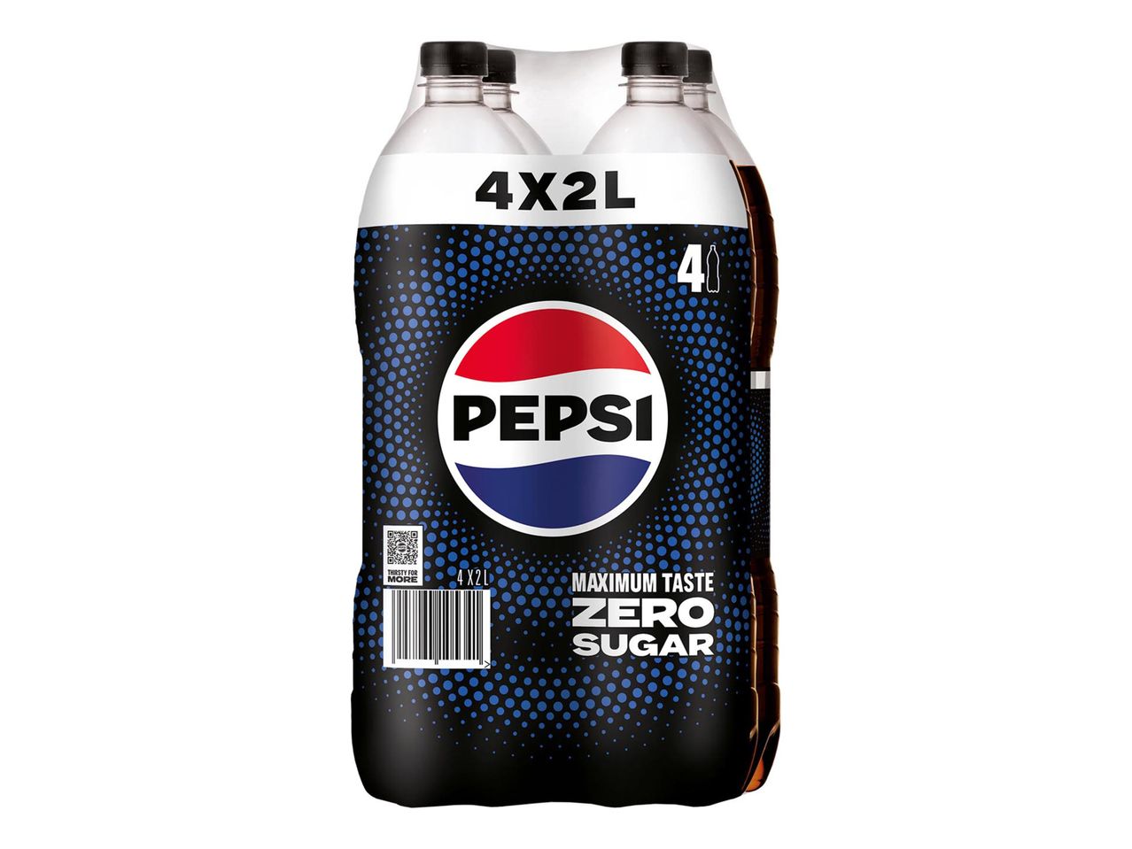 Négy 2 literes Pepsi Zero cukormentes üdítőital csomag.